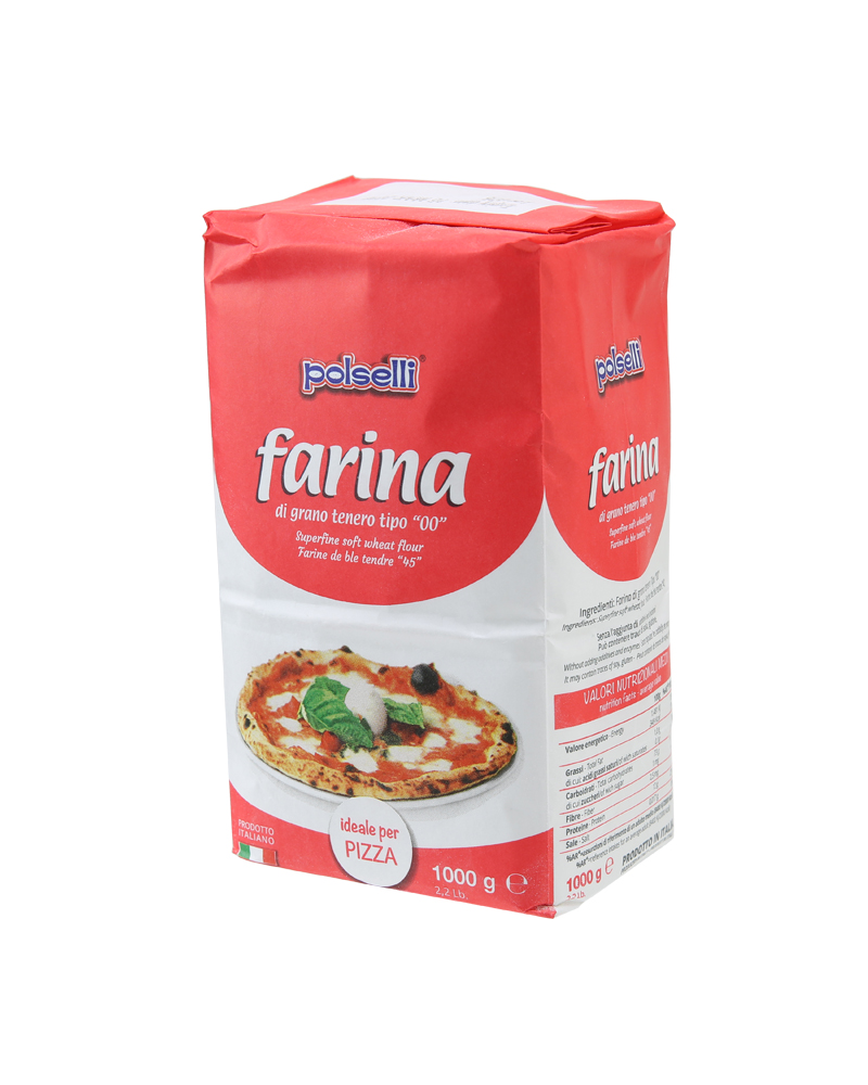 Classic Soft Wheat 00 Pizza Flour 1kg (Red Packaging)- Polselli (Expiry ...