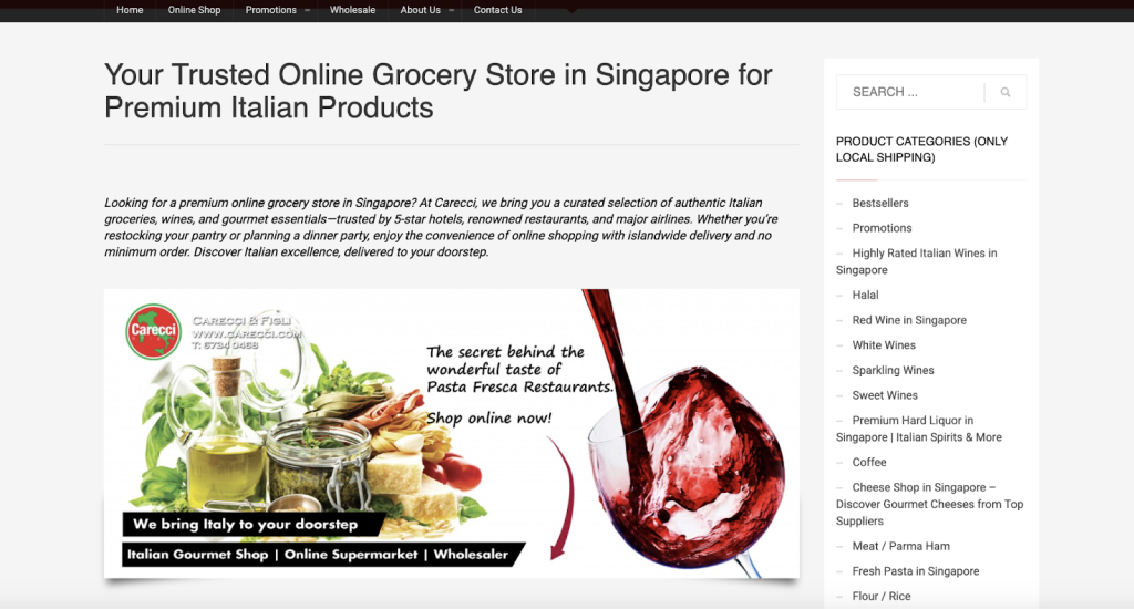Discover the Best Italian Grocery Finds in Singapore for Pasta Lovers with Carecci
