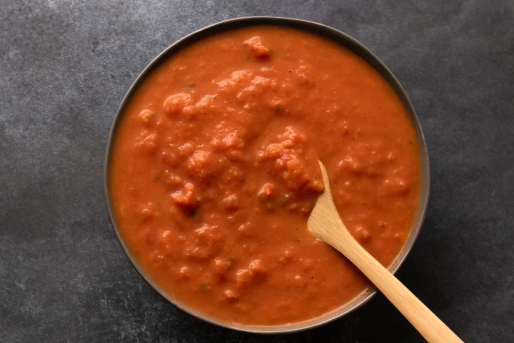vodka sauce from San Marzano tomatoes